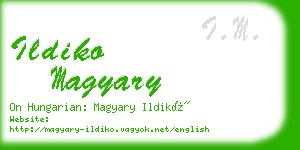 ildiko magyary business card